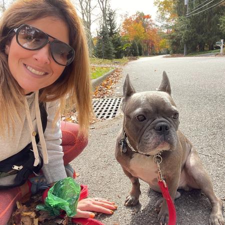 Dog walker in Bergen Co. NJ Dog walker and a dog in Bergen Co. NJ.