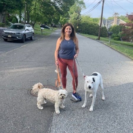 Bergen County dog walker, Christen with 2 dogs Bergen County dog walker, Christen with 2 dogs.